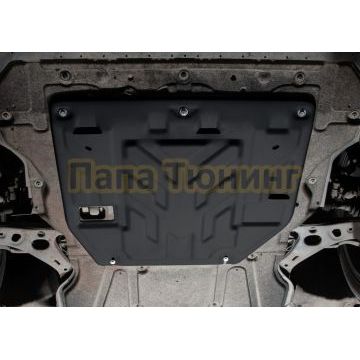 Защита картера+КПП+ комплект крепежа Автоброня сталь 2 мм для Geely Monjaro 2022- 2.0 АКПП 4WD