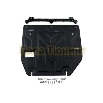 Защита картера+КПП+ комплект крепежа Автоброня сталь 2 мм для Geely Monjaro 2022- 2.0 АКПП 4WD