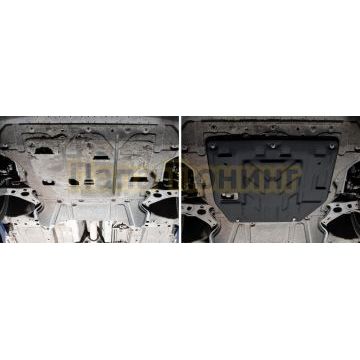 Защита картера+КПП+ комплект крепежа Автоброня сталь 2 мм для Geely Monjaro 2022- 2.0 АКПП 4WD