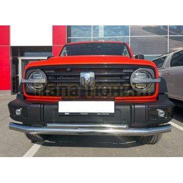 Защита переднего бампера двойная d76/42 для Tank 300 2023-