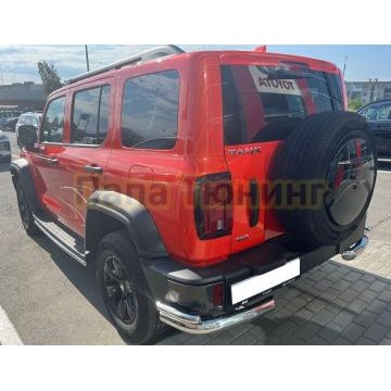 Защита заднего бампера угловая двойная d76/42 для Tank 300 2023-