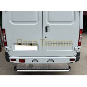 Цельнометаллическая. Задняя ступень Папа Тюнинг d53 для ГАЗель Соболь 4х4 лифтованный