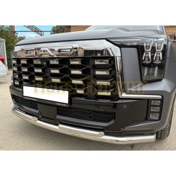 Защита переднего бампера двойная Папа Тюнинг d60/42 для GAC GS8 2025-