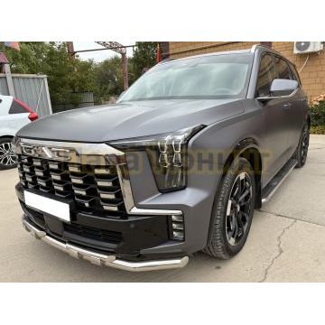 Защита переднего бампера двойная с перемычками Папа Тюнинг d60/42 для GAC GS8 2025-