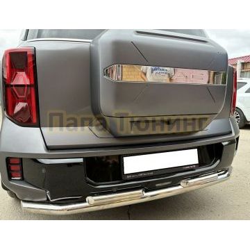 Защита заднего бампера  двойная  Папа Тюнинг d60/42 для GAC GS8 2025-