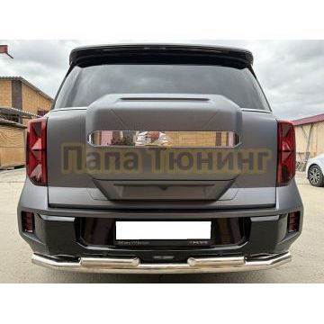 Защита заднего бампера  двойная  Папа Тюнинг d60/42 для GAC GS8 2025-