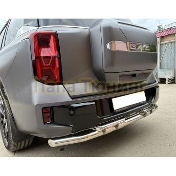 Защита заднего бампера двойная с перемычками Папа Тюнинг d60/42 для GAC GS8 2025-