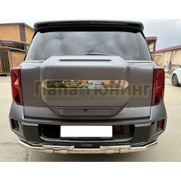 Защита заднего бампера двойная с перемычками Папа Тюнинг d60/42 для GAC GS8 2025-