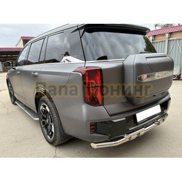 Защита заднего бампера двойная с перемычками Папа Тюнинг d60/42 для GAC GS8 2025-