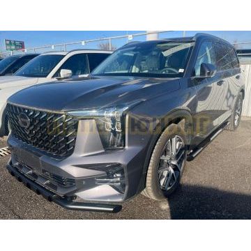 Пороги труба с проступью с покрытием "раптор" Папа Тюнинг d76 для GAC GS8 2025-