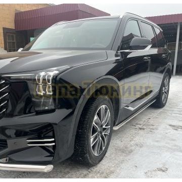 Защита штатного порога труба Папа Тюнинг d53 для GAC GS8 2025-