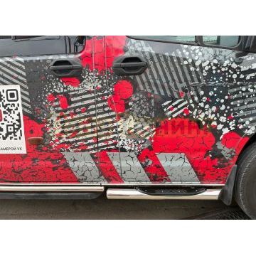 Пороги труба с проступью Папа Тюнинг d76 для ГАЗель Next NN 2021-