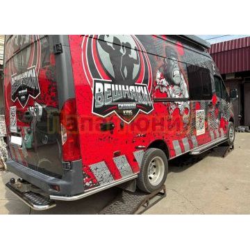 Цельнометаллическая, длин. база. Порог с накладн. листом (пассажирская сторона) Папа Тюнинг d53 для ГАЗель Next NN 2021-