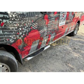 Цельнометаллическая, длинная база. Обводы кузова Папа Тюнинг d42 для ГАЗель Next NN 2021-