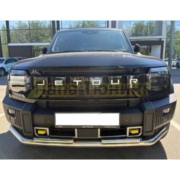 Защита переднего бампера двойная Папа Тюнинг d60/42 для JETOUR T2 2024-