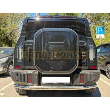 Защита заднего бампера двойная Папа Тюнинг d60/42 для JETOUR T2 2024-