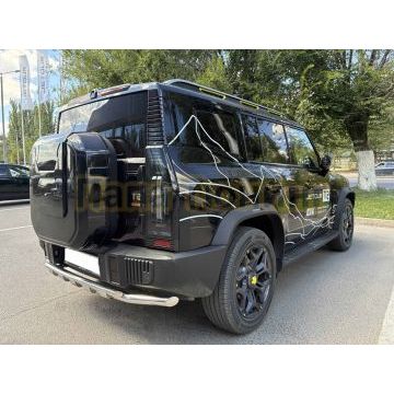 Защита заднего бампера двойная с перемычками Папа Тюнинг d60/42 для JETOUR T2 2024-