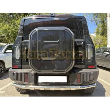 Защита заднего бампера двойная с перемычками Папа Тюнинг d60/42 для JETOUR T2 2024-