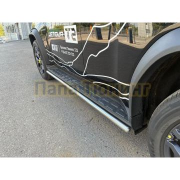 Защита штатного порога труба Папа Тюнинг d42 для JETOUR T2 2024-