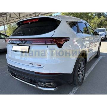 Защита заднего бампера двойная Папа Тюнинг d60/42 для JETOUR X70 Plus 2023-