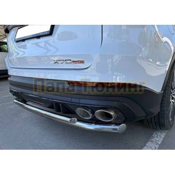Защита заднего бампера двойная Папа Тюнинг d60/42 для JETOUR X70 Plus 2023-