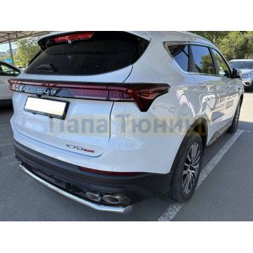 Защита заднего бампера Папа Тюнинг d60 для JETOUR X70 Plus 2023-