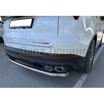 Защита заднего бампера Папа Тюнинг d60 для JETOUR X70 Plus 2023-