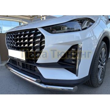 Защита переднего бампера двойная Папа Тюнинг d60/42 для JETOUR X70 Plus 2023-