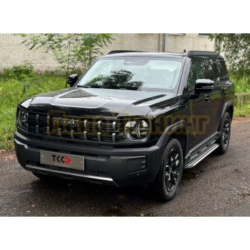 Пороги алюминиевые "Slim Line Silver" 1720 мм ТСС для Haval H3 2024-