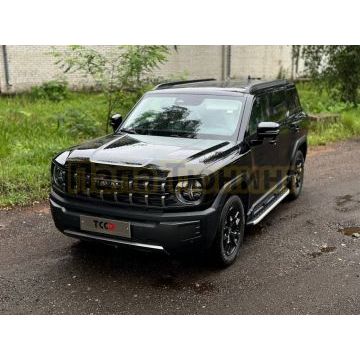 Пороги алюминиевые с пластиковой накладкой 1720 мм ТСС для Haval H3 2024-