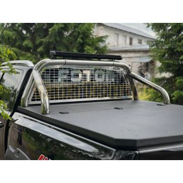 Защита кузова и заднего стекла (для крышки) 76,1 мм со светодиодной фарой ТСС для Foton Tunland V7 2024-