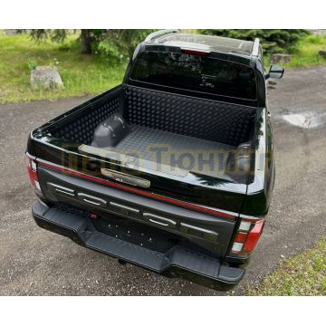Защитный алюминиевый вкладыш в кузов автомобиля (комплект Black) ТСС для Foton Tunland V7 2024-