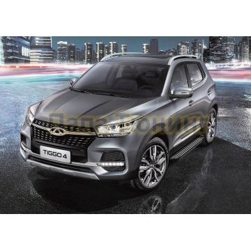 Пороги "Black Start" для Chery Tiggo 4 Pro 2023-