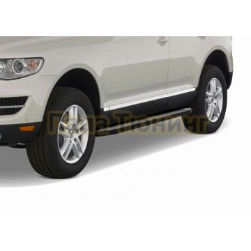 Пороги "Black" для Audi Q7 2005-2009