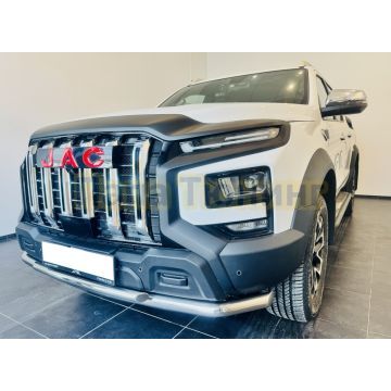 Защита переднего бампера двойная Папа Тюнинг d60/42 для Jac T9 2023-