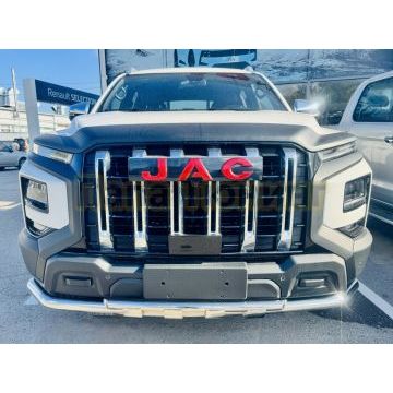 Защита переднего бампера двойная с перемычками Папа Тюнинг d60/42 для Jac T9 2023-