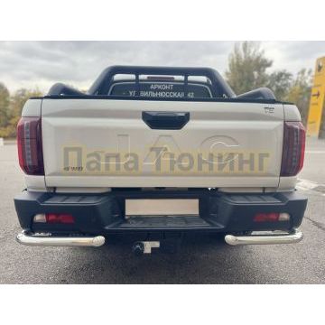 Защита заднего бампера угловая Папа Тюнинг d60 для Jac T9 2023-