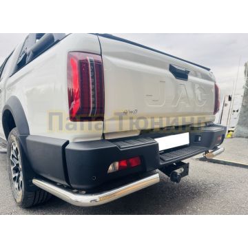 Защита заднего бампера угловая Папа Тюнинг d60 для Jac T9 2023-