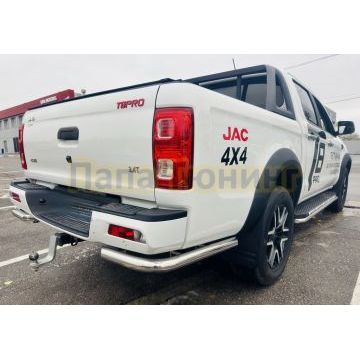 Защита заднего бампера угловая Папа Тюнинг d60 для Jac T8 Pro 2020-