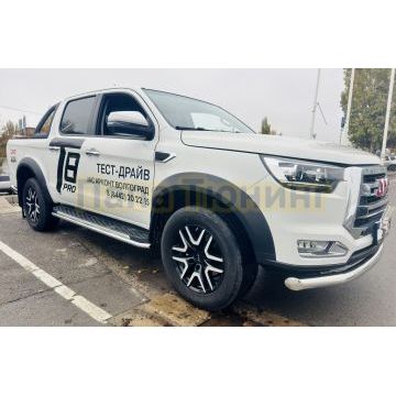 Защита штатного порога труба Папа Тюнинг d42 для Jac T8 Pro 2020-