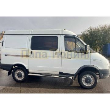 Пороги труба с проступью Папа Тюнинг d76 для ГАЗель Соболь