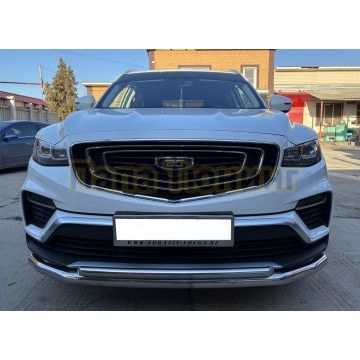 Защита переднего бампера двойная Папа Тюнинг d60/42 для BELGEE X70 2024-