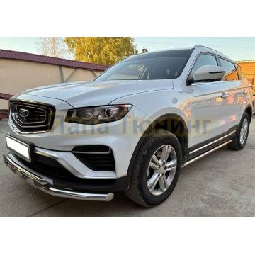 Защита переднего бампера двойная с перемычками Папа Тюнинг d60/42 для BELGEE X70 2024-