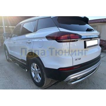 Защита заднего бампера Папа Тюнинг d60 для BELGEE X70 2024-