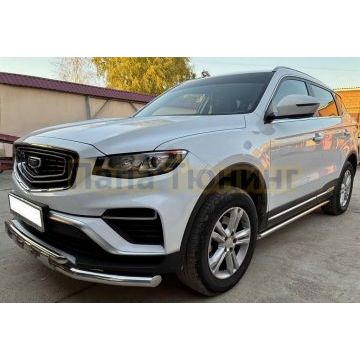 Защита штатного порога труба Папа Тюнинг d42 для BELGEE X70 2024-