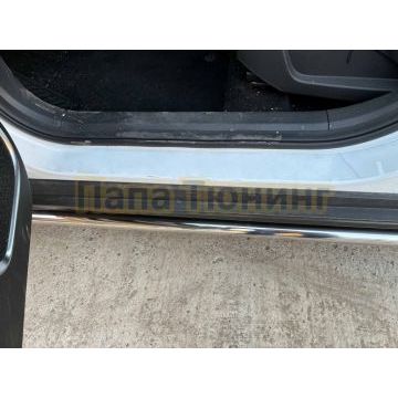 Защита штатного порога труба Папа Тюнинг d42 для BELGEE X70 2024-