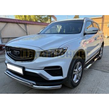 Пороги труба с проступью Папа Тюнинг d76 для BELGEE X70 2024-