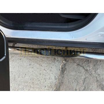 Пороги труба с проступью Папа Тюнинг d76 для BELGEE X70 2024-