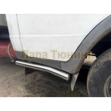 Защита штатного порога Папа Тюнинг d60 для ГАЗель ГАЗ 27057