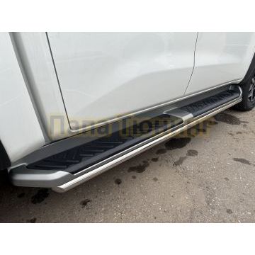 Защита штатного порога труба Папа Тюнинг d42 для CHANGAN Hunter Plus 2022-